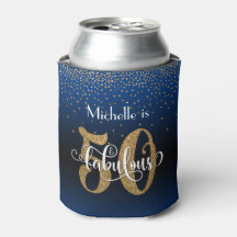 Gold Glitzer 50 & Fabulous Blue Ombre Geburtstag