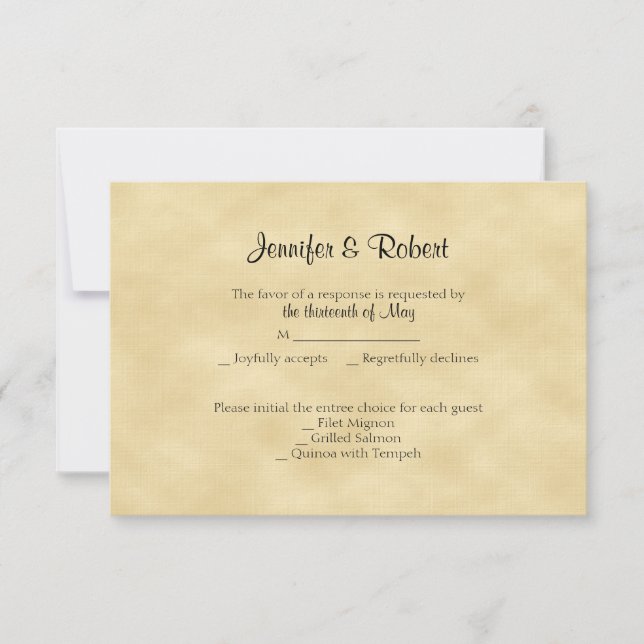 Gold Glitzer 50 Jahre Reaktionskarte RSVP Karte (Vorderseite)