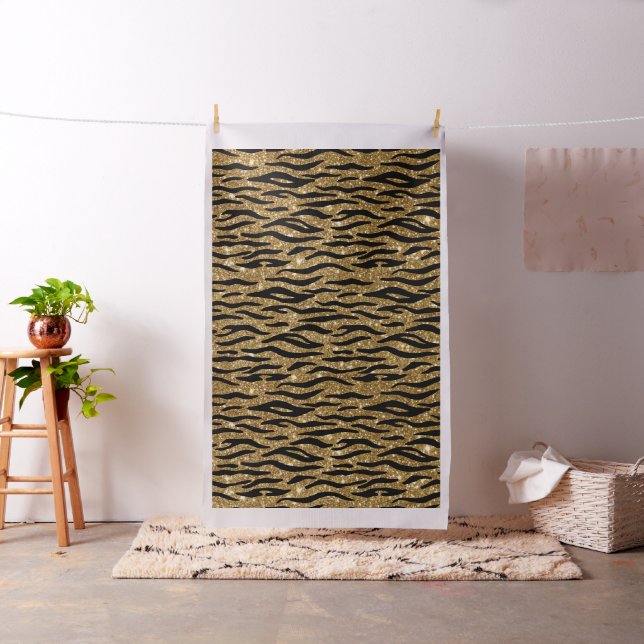 Gold Glitzer Animal Print Stoff (Beispiel)