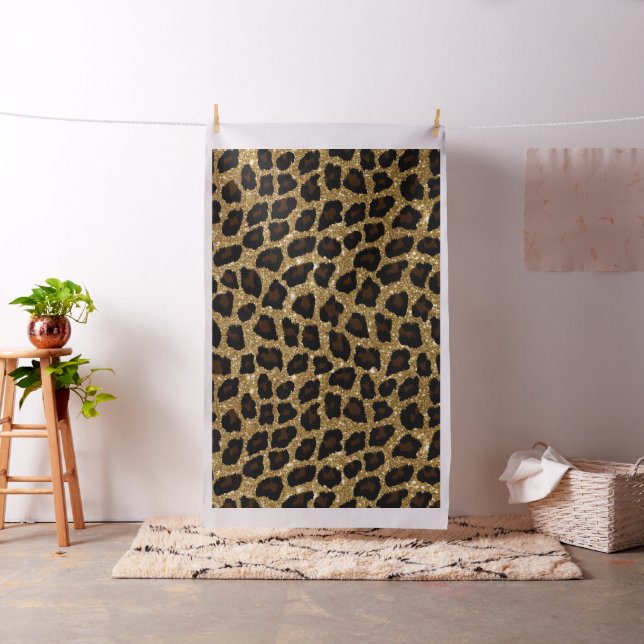 Gold Glitzer Animal Print Stoff (Beispiel)