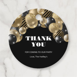 Gold Glitzer Balloons Gefallen Tags Geschenkanhänger