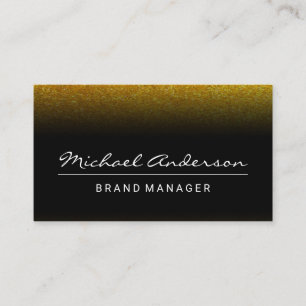 Gold Glitzer   Black Fade Visitenkarte