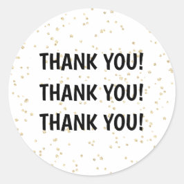 Gold Glitzer Black New Year's Eve Runder Aufkleber