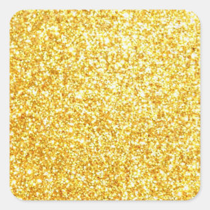 Gold Glitzer Blank Template Classic Glamour Quadratischer Aufkleber