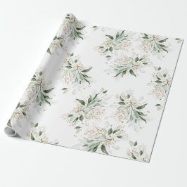 Gold Glitzer Blätter Grüne Weinroute Mendrisiotto Geschenkpapier