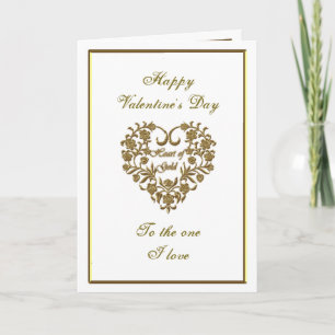 Gold Glitzer Blühen Valentine Grußkarte Feiertagskarte