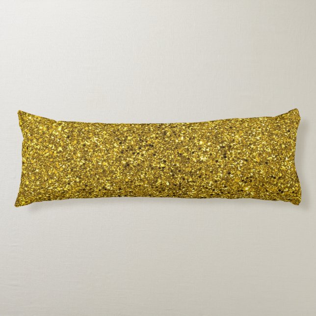 Gold Glitzer Body Pillow Seitenschläferkissen (Vorderseite)