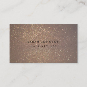 Gold Glitzer Bokeh Hair Stylist Business Cards Visitenkarte