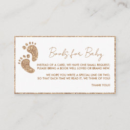 Gold Glitzer Books for Baby Shooting Begleitkarte