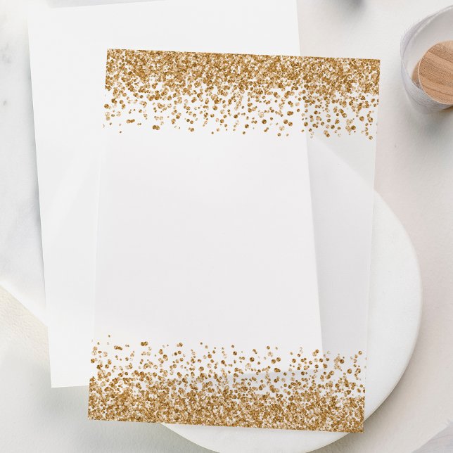 Gold Glitzer Borders Wedding Vellum (Von Creator hochgeladen)