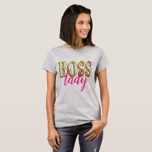 Gold Glitzer Boss Lady T - Shirt