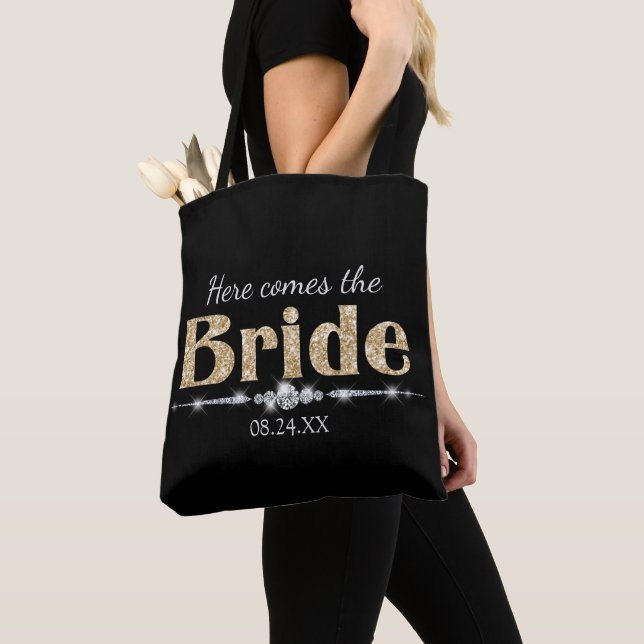 Gold Glitzer Bridge und Diamonds auf Black (Von Nahem)
