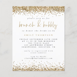 Gold Glitzer Brunch Bubbly Brautparty