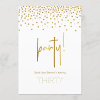 Gold Glitzer Bubbly 30. Party
