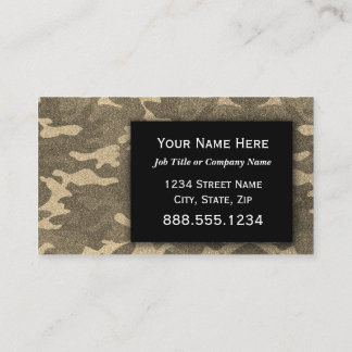 Gold Glitzer Camouflage Beruflich Social Media Visitenkarte