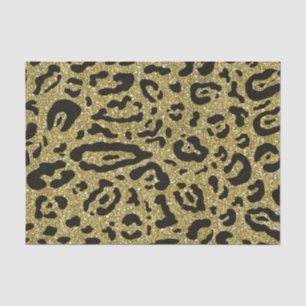 Gold Glitzer Cheetah Leopard Animal Print Party Seidenpapier