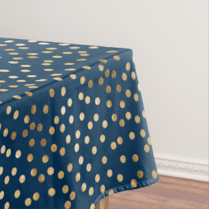 Gold Glitzer City Dots on Navy Blue Tischdecke