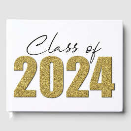 Gold Glitzer Class 2024 Gästebuch