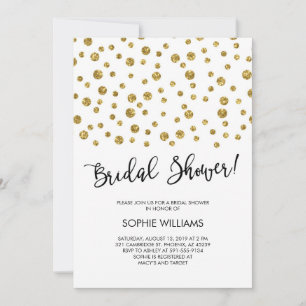 Gold Glitzer Confetti Brautparty Einladung
