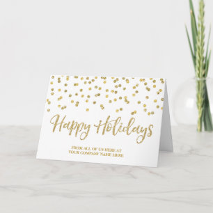 Gold Glitzer Confetti Corporate Christmas Feiertagskarte