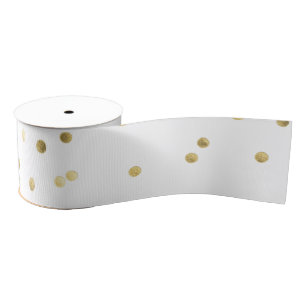 Gold Glitzer Confetti Dot Polka 3" Multifunktionsl Ripsband