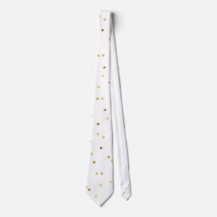 Gold Glitzer Confetti Dot Polka Nail Muster Krawat Krawatte