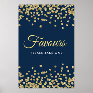 Gold Glitzer Confetti Gastgeschenke Hochzeiten Nav Poster