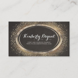 Gold Glitzer Confetti Glam Moderner Rahmen Visitenkarte