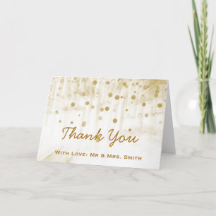 Gold Glitzer Confetti Glitzern Dots Vielen Dank Dankeskarte
