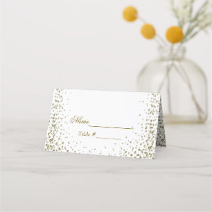 Gold Glitzer Confetti Platzkarte