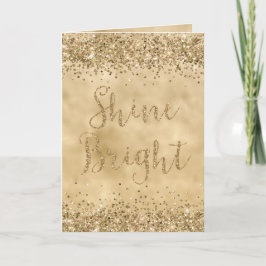 Gold Glitzer Confetti Sparkle Shine Karte