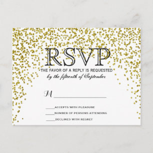 Gold Glitzer Confetti UAWG Postkarten
