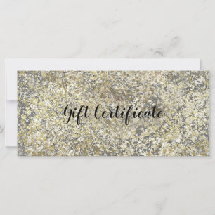 Gold Glitzer Crackle Modern Chic Geschenkgutschein