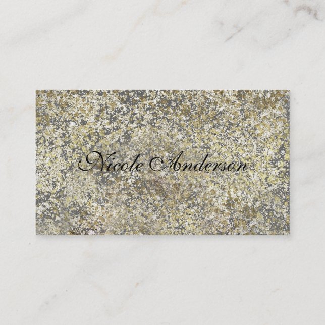 Gold Glitzer Crackle Modern Chic Glam Sparkle Visitenkarte (Vorderseite)