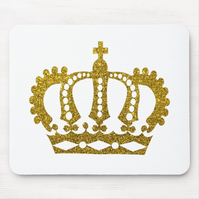 Gold Glitzer Crown Mousepad (Vorne)