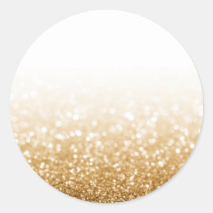 Gold Glitzer Custom Trendy Runder Aufkleber