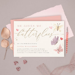 Gold Glitzer, den er mir Brautparty gibt Einladung