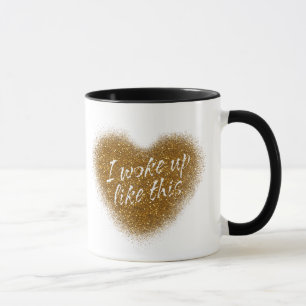Gold-Glitzer, den ich wie diese Tasse GEWECKT habe