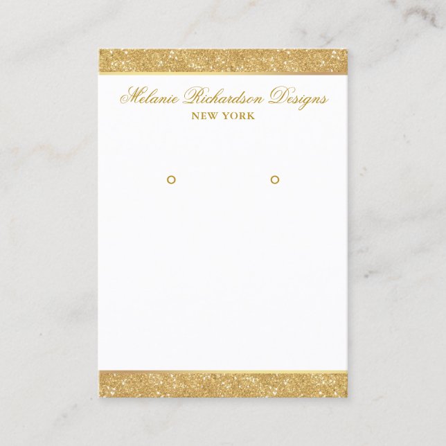 Gold-Glitzer der Earl Display Card Visitenkarte (Vorderseite)