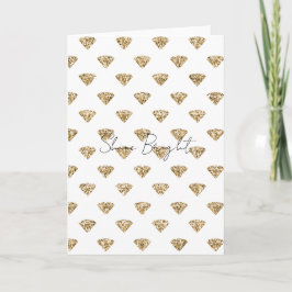 Gold Glitzer Diamonds Karte