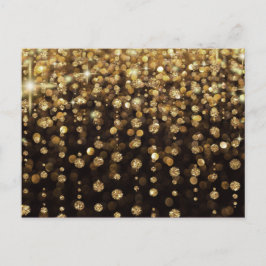 Gold Glitzer Diamonds Postkarte