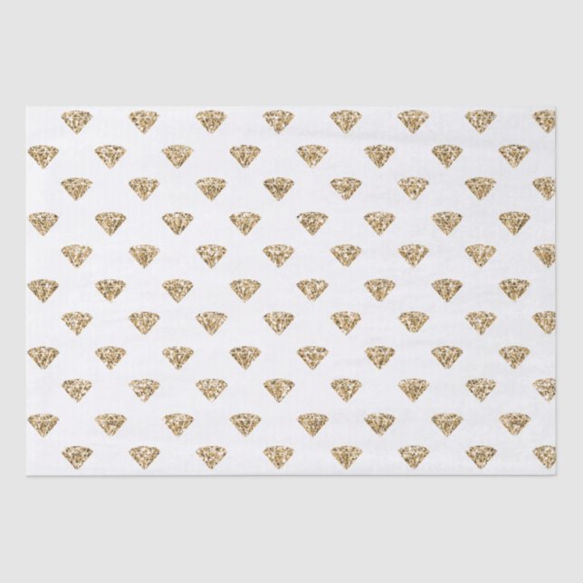 Gold Glitzer Diamonds Seidenpapier (Vorderseite)