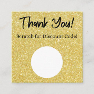 Gold Glitzer Discount Scratch Off Danke Card Quadratische Visitenkarte
