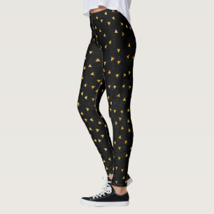 Gold Glitzer Dreiecke Leggings