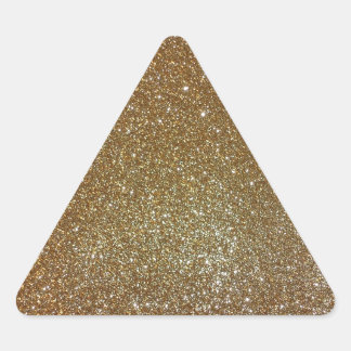 Gold Glitzer Dreieckiger Aufkleber