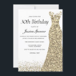Gold Glitzer Dress Womans 30. Geburtstag Party Einladung<br><div class="desc">Gold Glitzer Frauen 30. Geburtstag Party Einladung Sehen Sie passende Artikel in Nische- und Nestladen</div>