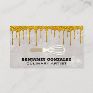 Gold-Glitzer-Drilling   Whisky Business Card Visitenkarte