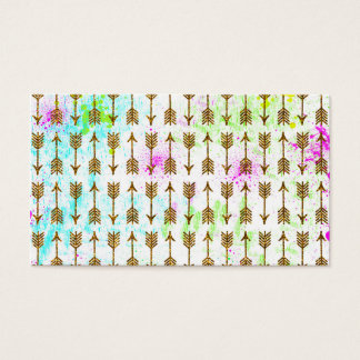 Gold Glitzer Effekt Pfeile Aquarellfarben Spritzer