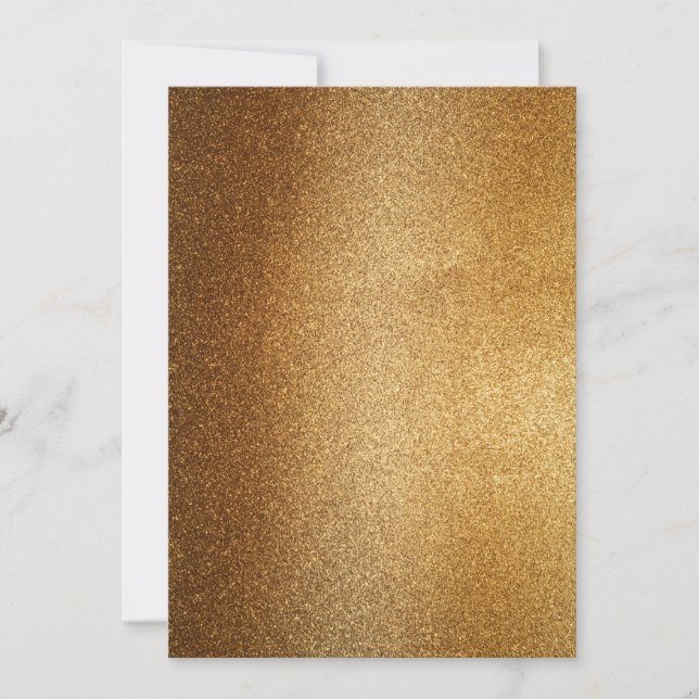 Gold Glitzer Einladung (Vorderseite)