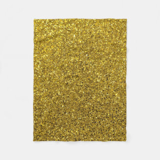 Gold Glitzer Fleece Blanket